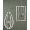 Currey & Company 9000-0575 Arietta Chandelier in Mother of Pearl/Contemporary Silver Leaf 9
