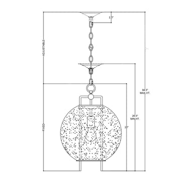 Currey & Company 9000-0599 Breakspear Pendant in Antique Black 5