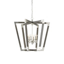 Currey & Company 9000-06-C1 Bastian 6 Light Lantern in Chateau Gray/Contemporary Silver Leaf 3