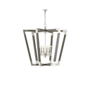 Currey & Company 9000-06-C1 Bastian 6 Light Lantern in Chateau Gray/Contemporary Silver Leaf 4