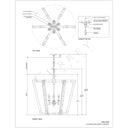 Currey & Company 9000-06-C1 Bastian 6 Light Lantern in Chateau Gray/Contemporary Silver Leaf 6