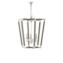 Currey & Company 9000-06-C1 Bastian 6 Light Lantern in Chateau Gray/Contemporary Silver Leaf 9