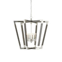 Currey & Company 9000-06-C1 Bastian 6 Light Lantern in Chateau Gray/Contemporary Silver Leaf 1