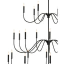 Currey & Company 9000-06 Tirrell 27 Light Chandelier in Antique Black 2