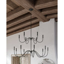 Currey & Company 9000-06 Tirrell 27 Light Chandelier in Antique Black 12