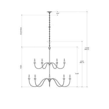 Currey & Company 9000-06 Tirrell 27 Light Chandelier in Antique Black 13