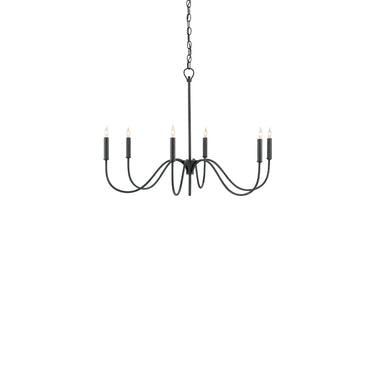 Currey & Company 9000-06 Tirrell 27 Light Chandelier in Antique Black 15