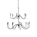 Currey & Company 9000-06 Tirrell 27 Light Chandelier in Antique Black 9