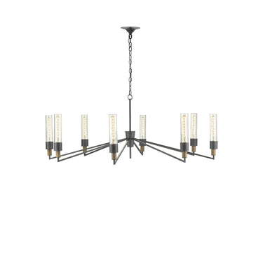 Currey & Company 9000-0607 Delgado 8 Light Chandelier in Antique Black/Reclaimed Wood 5