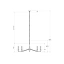 Currey & Company 9000-0607 Delgado 8 Light Chandelier in Antique Black/Reclaimed Wood 6