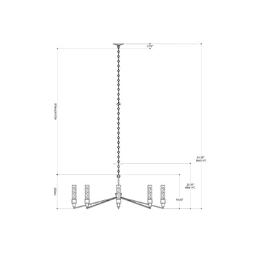 Currey & Company 9000-0607 Delgado 8 Light Chandelier in Antique Black/Reclaimed Wood 6