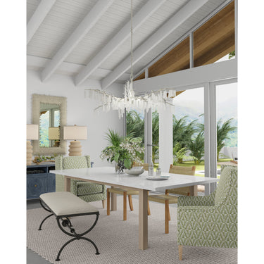 Currey & Company 9000-0608 Forest Dawn 8 Light Chandelier in Textured Silver/Natural 6