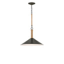 Currey & Company 9000-0639 Ocracoke Pendant in Sugar White/Blacksmith/Natural Rope 4