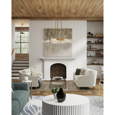 Currey & Company 9000-0639 Ocracoke Pendant in Sugar White/Blacksmith/Natural Rope 5