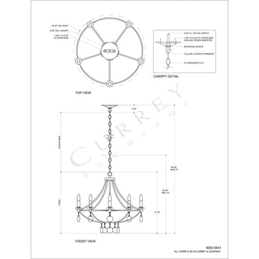 Currey & Company 9000-0641 Novella Small Chandelier in Mayfair 10