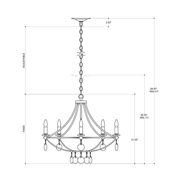 Currey & Company 9000-0641 Novella Small Chandelier in Mayfair 8