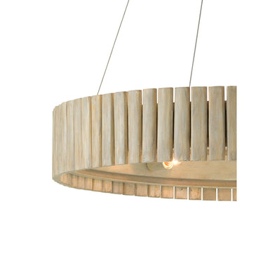 Currey & Company 9000-0646 Tetterby 6 Light Chandelier in Light Taupe/Smokewood 2