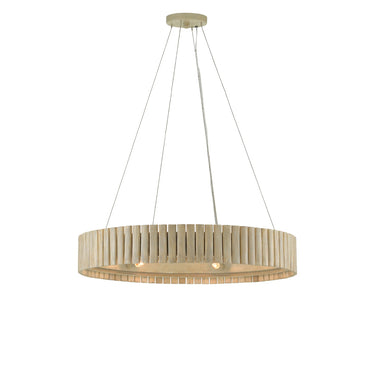 Currey & Company 9000-0646 Tetterby 6 Light Chandelier in Light Taupe/Smokewood 6