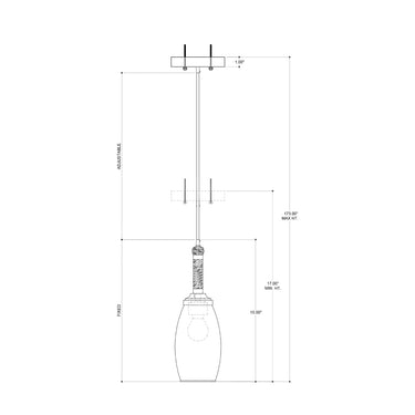 Currey & Company 9000-0650 Hightider Pendant in French Black/Natural Rope 4