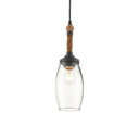 Currey & Company 9000-0650 Hightider Pendant in French Black/Natural Rope 1