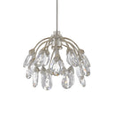 Currey & Company 9000-0671 Crystal Bud Rectangular 15-Light Multi-Drop Pendant in Painted Silver/Contemporary Silver Leaf 3