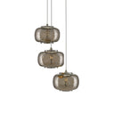 Currey & Company 9000-0689 Pepper 3-Light Multi-Drop Pendant in Painted Silver/Nickel 1