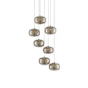 Currey & Company 9000-0690 Pepper 7-Light Multi-Drop Pendant in Painted Silver/Nickel 1