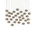 Currey & Company 9000-0693 Pepper 30-Light Multi-Drop Pendant in Painted Silver/Nickel 1