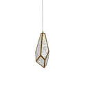 Currey & Company 9000-0702 Glace 1-Light Multi-Drop Pendant in Painted Silver/Antique Brass 1