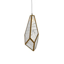 Currey & Company 9000-0705 Glace Round 15-Light Multi-Drop Pendant in Painted Silver/Antique Brass 2