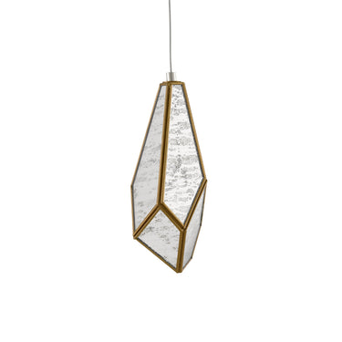 Currey & Company 9000-0705 Glace Round 15-Light Multi-Drop Pendant in Painted Silver/Antique Brass 3