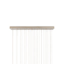 Currey & Company 9000-0707 Glace 30-Light Multi-Drop Pendant in Painted Silver/Antique Brass 4