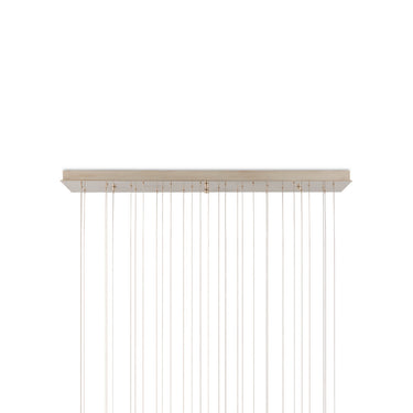 Currey & Company 9000-0707 Glace 30-Light Multi-Drop Pendant in Painted Silver/Antique Brass 4