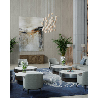 Currey & Company 9000-0714 Dove 30-Light Multi-Drop Pendant in Painted Silver/White 5