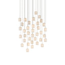 Currey & Company 9000-0715 Dove 36-Light Multi-Drop Pendant in Painted Silver/White 1