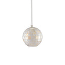 Currey & Company 9000-0716 Finhorn 1-Light Multi-Drop Pendant in Painted Silver/Pearl 1