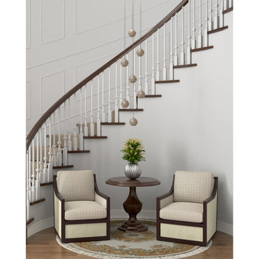 Currey & Company 9000-0718 Finhorn 7-Light Multi-Drop Pendant in Painted Silver/Pearl 5