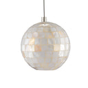 Currey & Company 9000-0720 Finhorn Rectangular 15-Light Multi-Drop Pendant in Painted Silver/Pearl 2