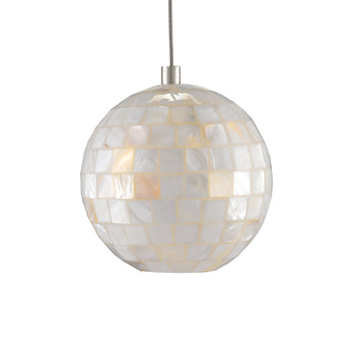 Currey & Company 9000-0721 Finhorn 30-Light Multi-Drop Pendant in Painted Silver/Pearl 2