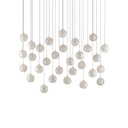 Currey & Company 9000-0721 Finhorn 30-Light Multi-Drop Pendant in Painted Silver/Pearl 3