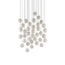 Currey & Company 9000-0722 Finhorn 36-Light Multi-Drop Pendant in Painted Silver/Pearl 3