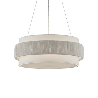 Currey & Company 9000-0735 Rousham 6 Light Chandelier in Beige/Sugar White 1