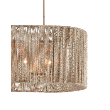 Currey & Company 9000-0737 Mereworth 5 Light Chandelier in Natural Rope/Beige 2