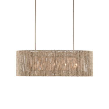 Currey & Company 9000-0737 Mereworth 5 Light Chandelier in Natural Rope/Beige 3