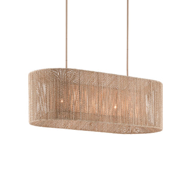 Currey & Company 9000-0737 Mereworth 5 Light Chandelier in Natural Rope/Beige 1
