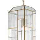 Currey & Company 9000-0749 Bardolph Pendant in Antique Brass/Clear 2