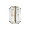 Currey & Company 9000-0749 Bardolph Pendant in Antique Brass/Clear 3