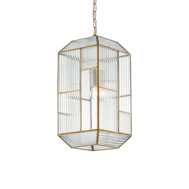 Currey & Company 9000-0749 Bardolph Pendant in Antique Brass/Clear 3