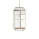 Currey & Company 9000-0749 Bardolph Pendant in Antique Brass/Clear 4