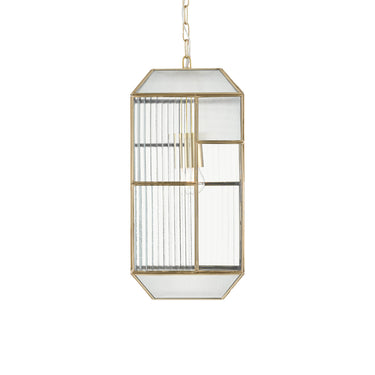 Currey & Company 9000-0749 Bardolph Pendant in Antique Brass/Clear 4